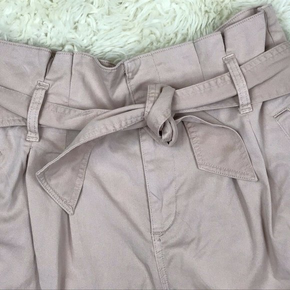 NWT Topshop Utility Stretch Twill Tie Belt Shorts - Picture 3 of 12